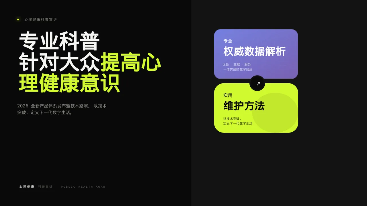 心理健康科普宣讲 PPT模板