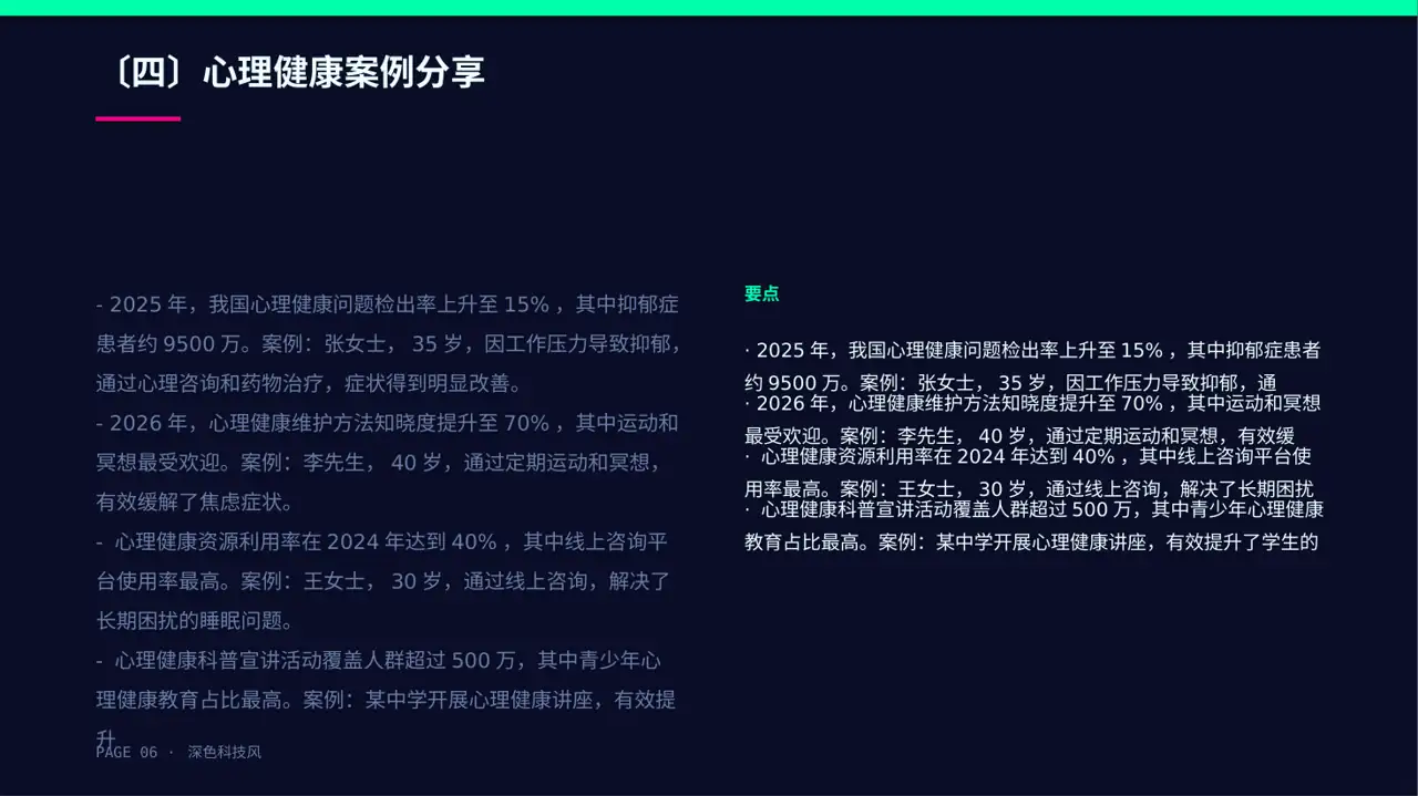 心理健康科普宣讲 PPT模板 第6页预览