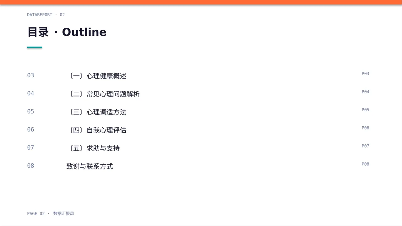 心理健康科普宣讲 PPT模板 第2页预览