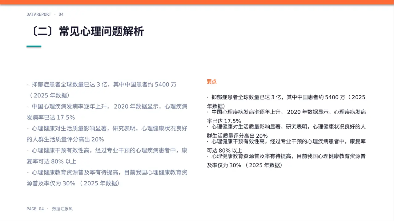 心理健康科普宣讲 PPT模板 第4页预览