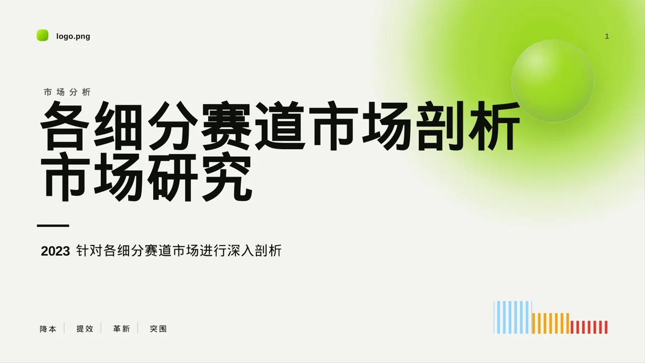 各细分赛道市场剖析 PPT模板