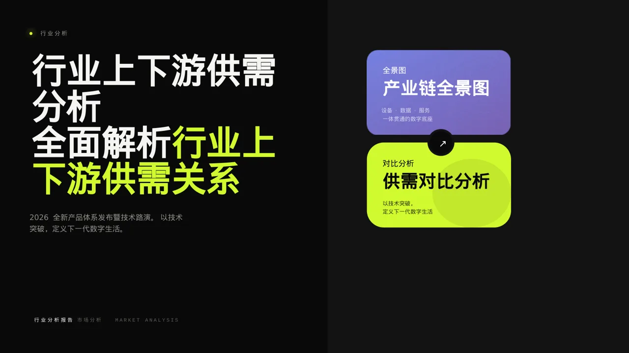 行业上下游供需分析PPT模板
