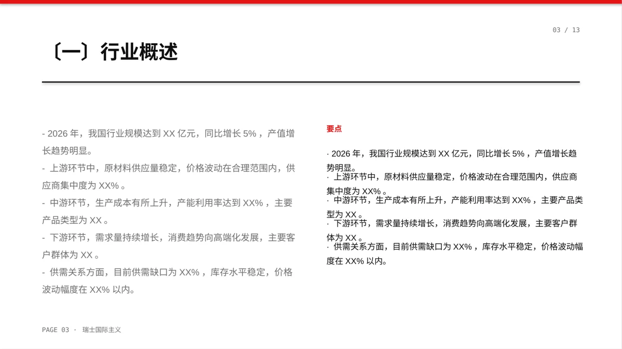 行业上下游供需分析PPT模板（黄蓝几何风）-2 第3页预览