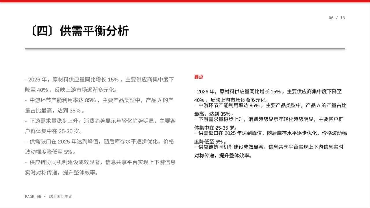 行业上下游供需分析PPT模板（黄蓝几何风）-2 第6页预览