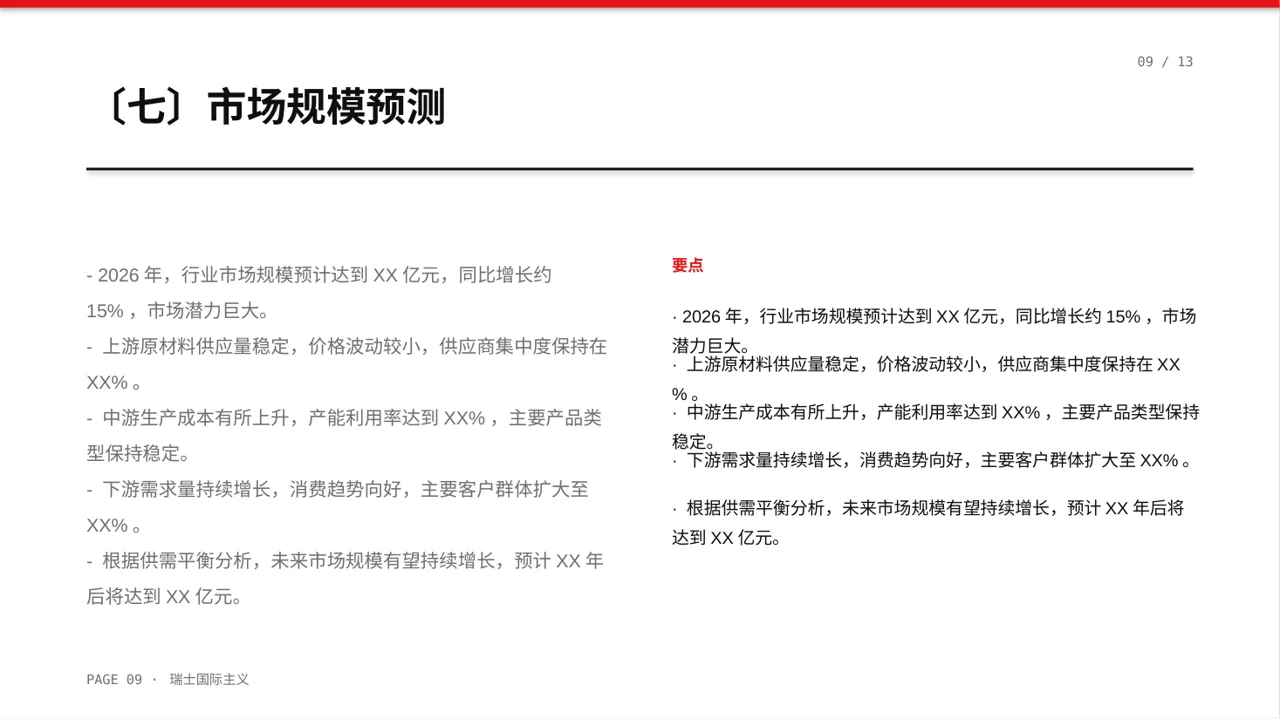 行业上下游供需分析PPT模板（黄蓝几何风）-2 第9页预览