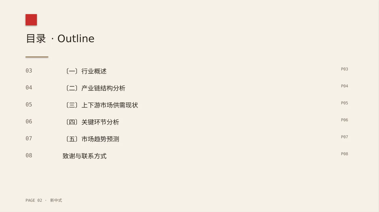 行业上下游供需分析PPT模板 第2页预览