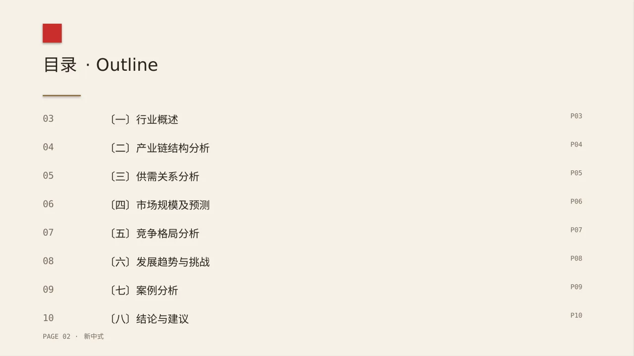 行业上下游供需分析PPT模板 第2页预览