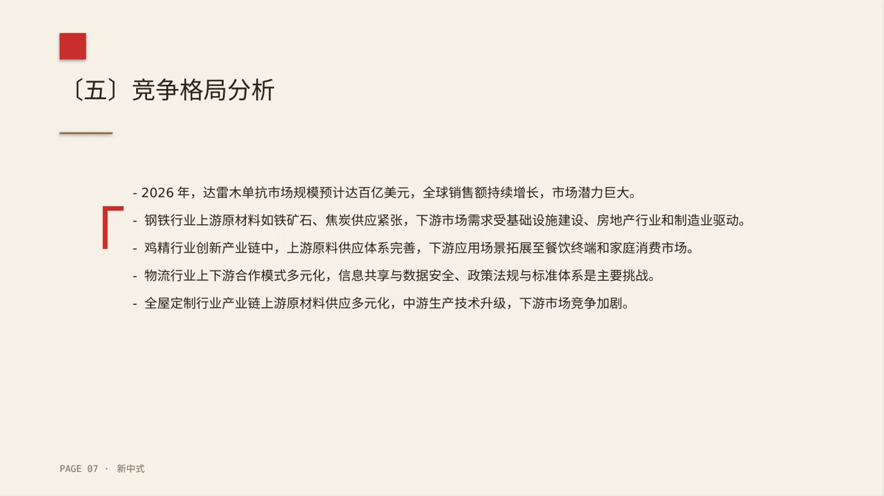 行业上下游供需分析PPT模板 第7页预览