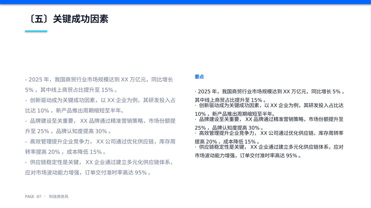 实体行业全景市场调研报告PPT模板（蓝色商务风） 第7页预览