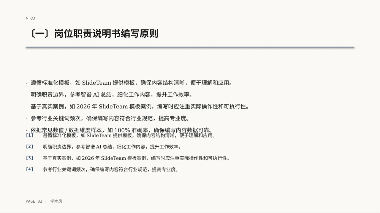各岗位职责说明书 PPT模板 第3页预览