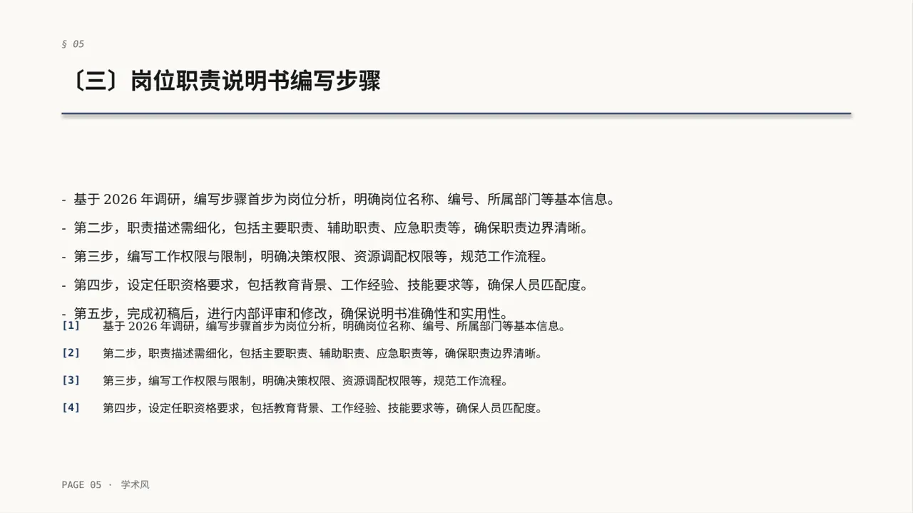 各岗位职责说明书 PPT模板 第5页预览