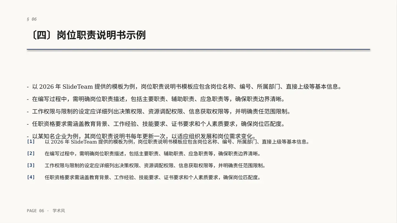 各岗位职责说明书 PPT模板 第6页预览