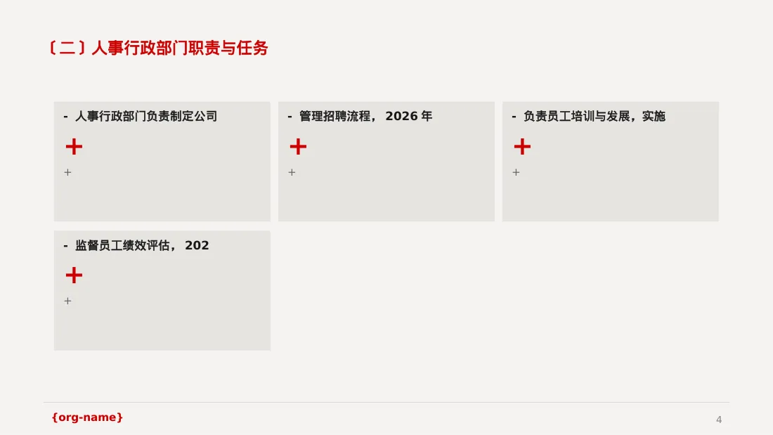 各岗位职责说明书 PPT模板 第4页预览