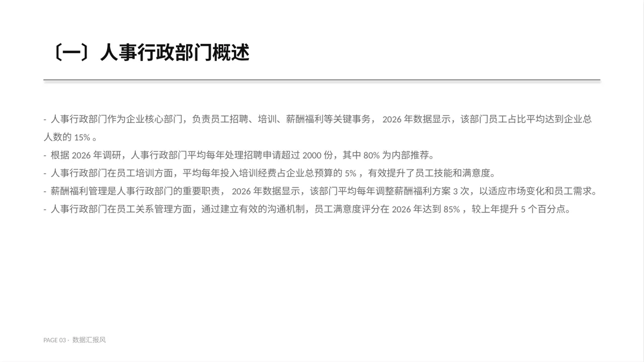 人事行政各岗位职责说明书PPT模板 第3页预览