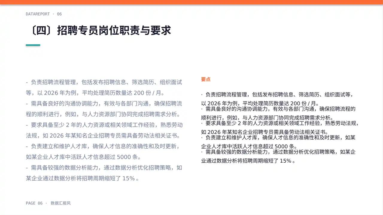 人事行政各岗位职责说明书PPT模板 第6页预览