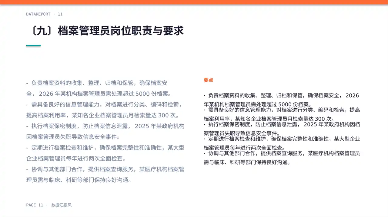 人事行政各岗位职责说明书PPT模板 第11页预览