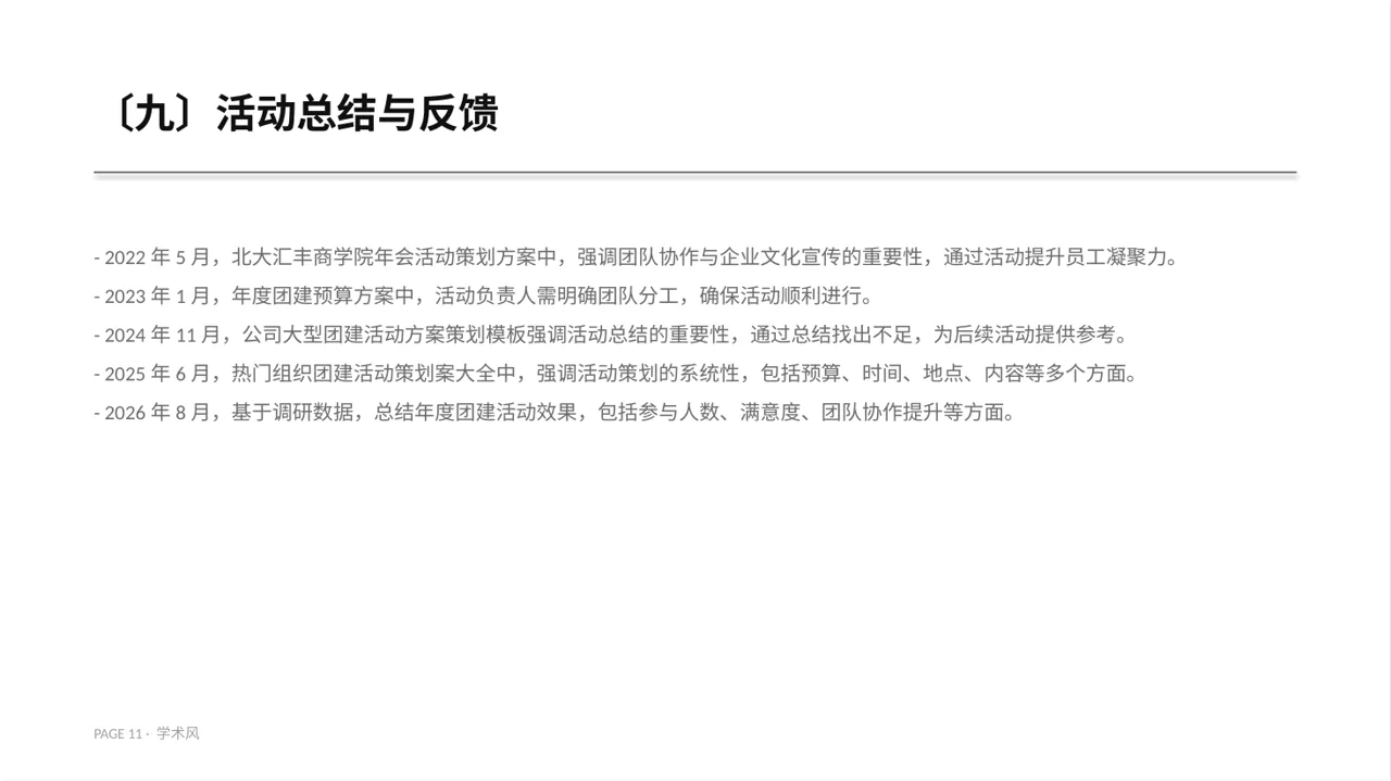 年度团建活动完整策划方案PPT模板 第11页预览