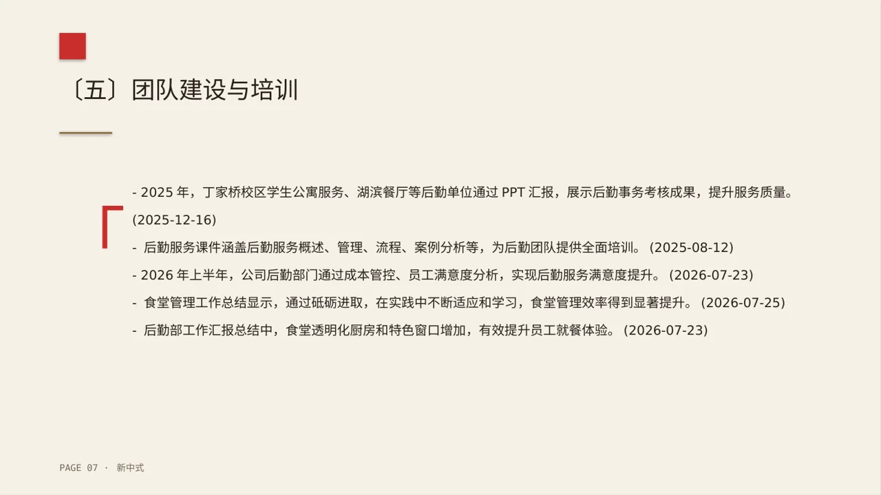 食堂后勤管理工作汇报PPT模板 第7页预览