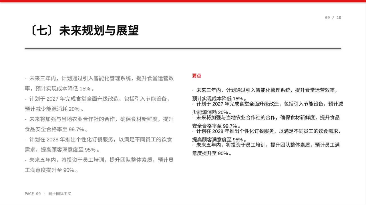 食堂后勤管理工作汇报PPT模板 第9页预览