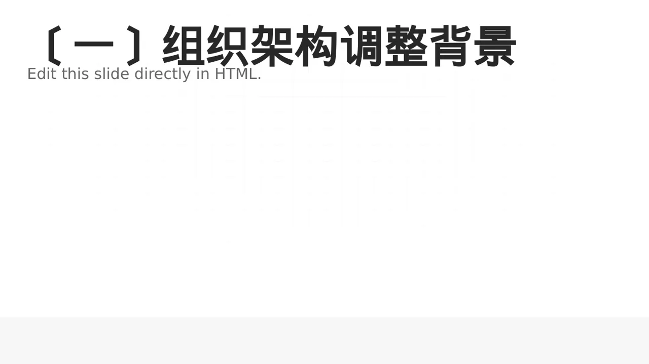 组织架构调整说明PPT模板 第2页预览