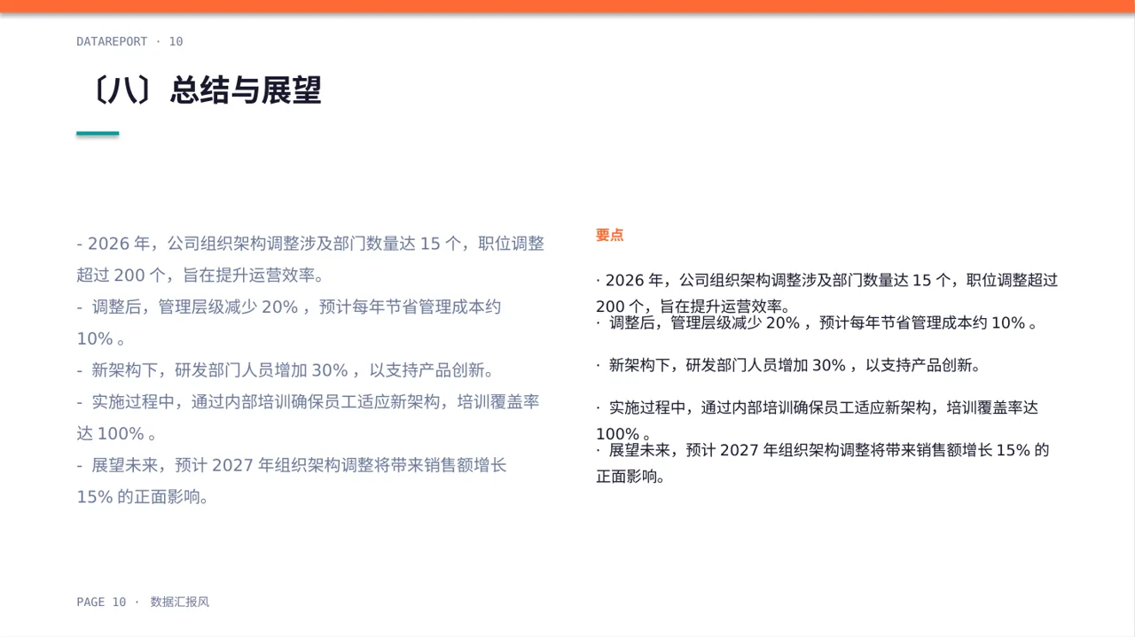 组织架构调整说明PPT模板 第10页预览