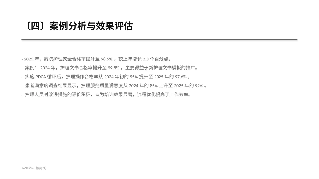 全院护理质量管控分析报告 PPT模板（黑白极简风） 第6页预览