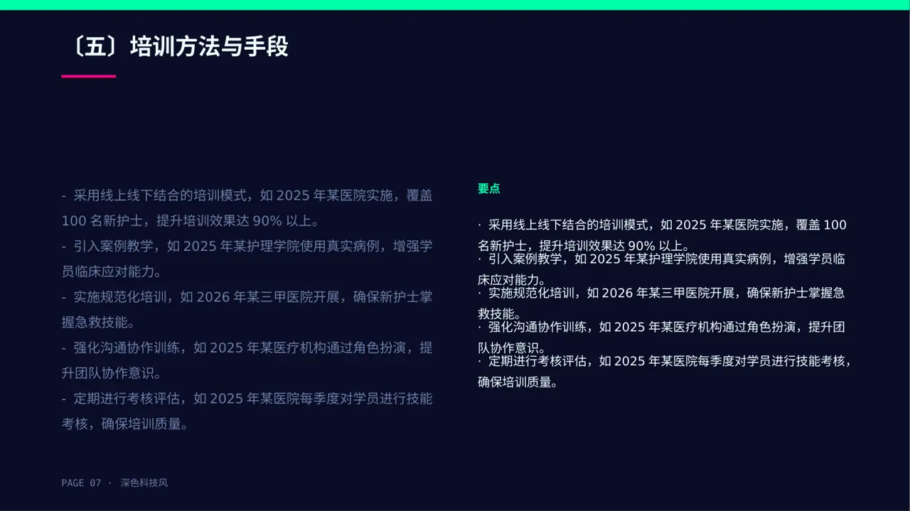 新护士岗前培训 PPT模板 第7页预览