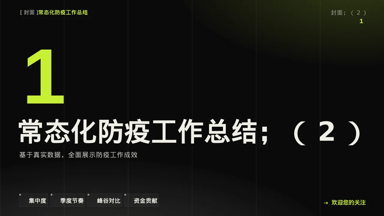 常态化防疫工作总结PPT模板 第3页预览