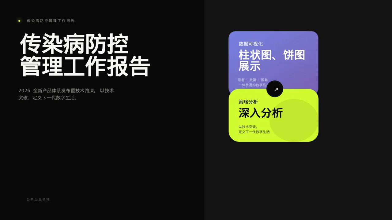 传染病防控管理工作报告PPT模板