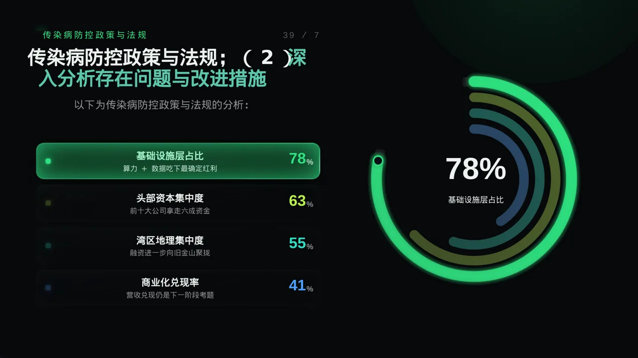传染病防控管理工作报告 PPT模板（蓝色商务风） 第6页预览