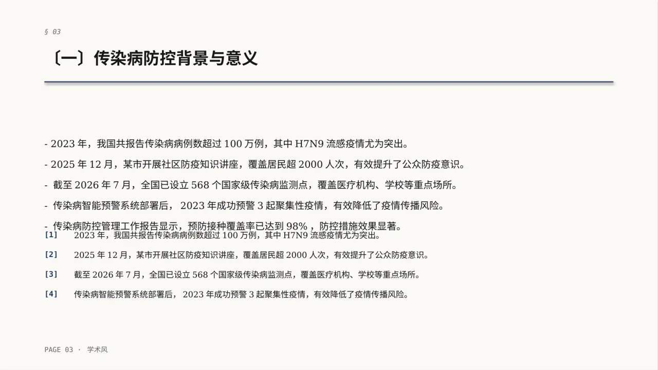 传染病防控管理工作报告PPT模板 第3页预览