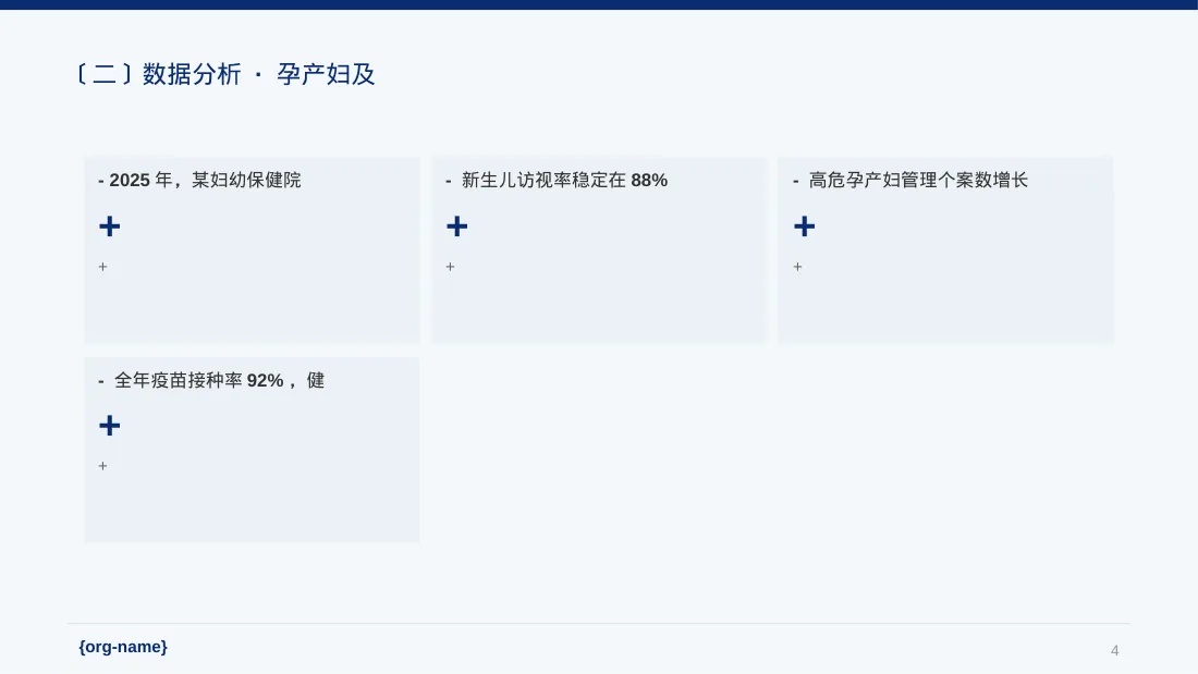 妇幼保健工作年度汇报PPT模板（黑白极简风） 第4页预览