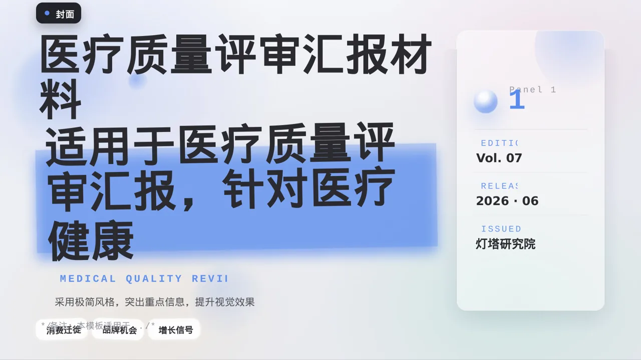 医疗质量评审汇报材料PPT模板