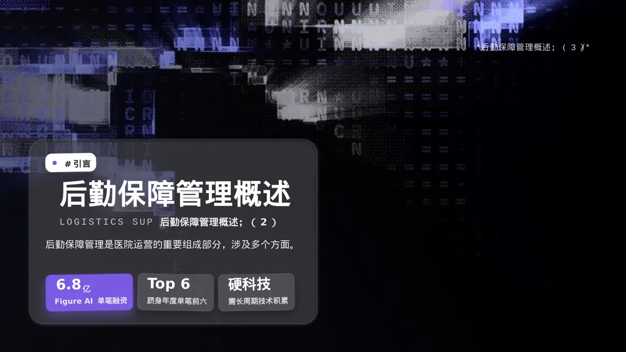 医院后勤保障管理汇报PPT模板（黑白极简风） 第5页预览