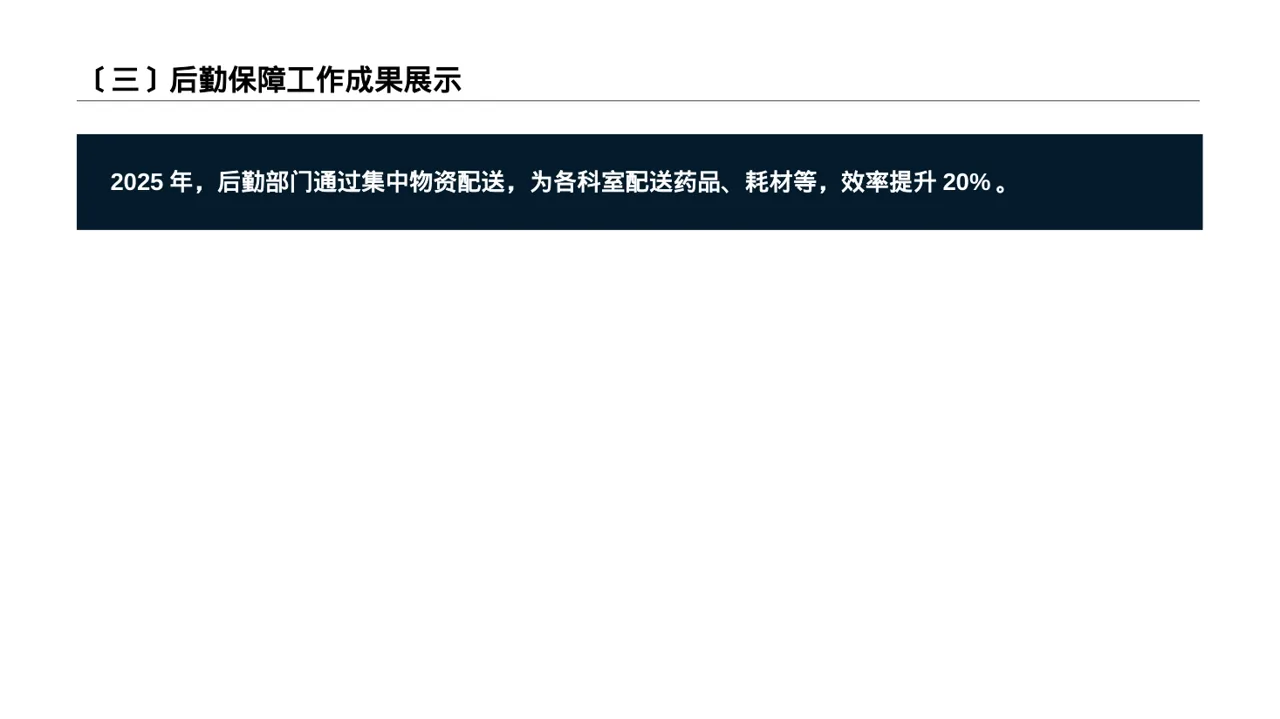 医院后勤保障管理汇报PPT模板 第4页预览
