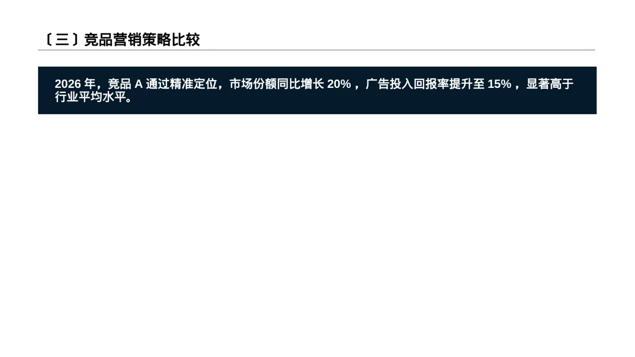 竞品运营策略研究工作报告PPT模板 第4页预览
