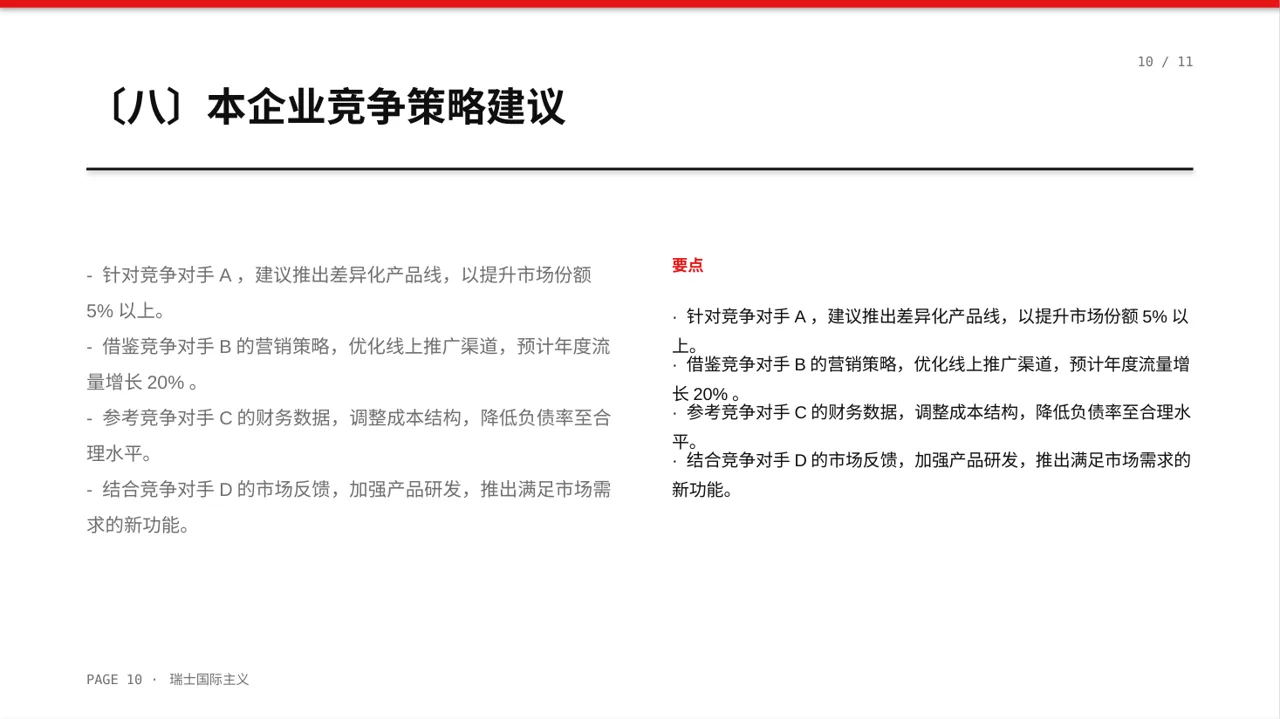 同行业竞争对手全面分析PPT模板（黄蓝几何风）-2 第10页预览