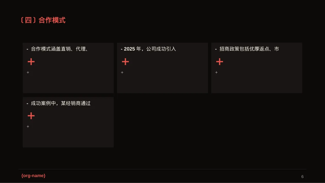 经销商产品招商宣讲文稿PPT模板 第6页预览