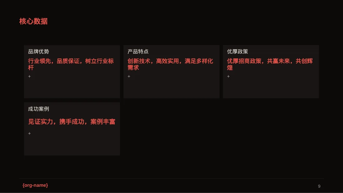经销商产品招商宣讲文稿PPT模板 第9页预览