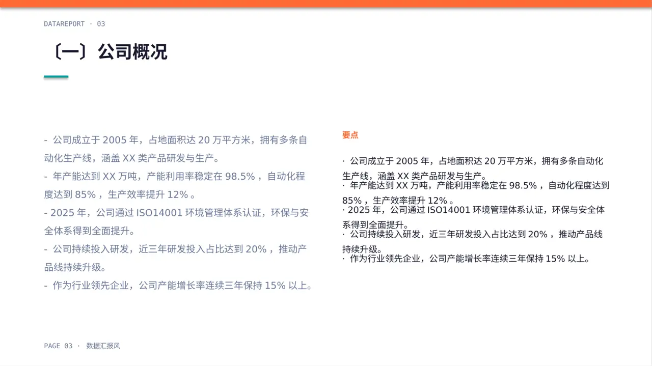 产能规模介绍宣讲模板 PPT模板 第3页预览