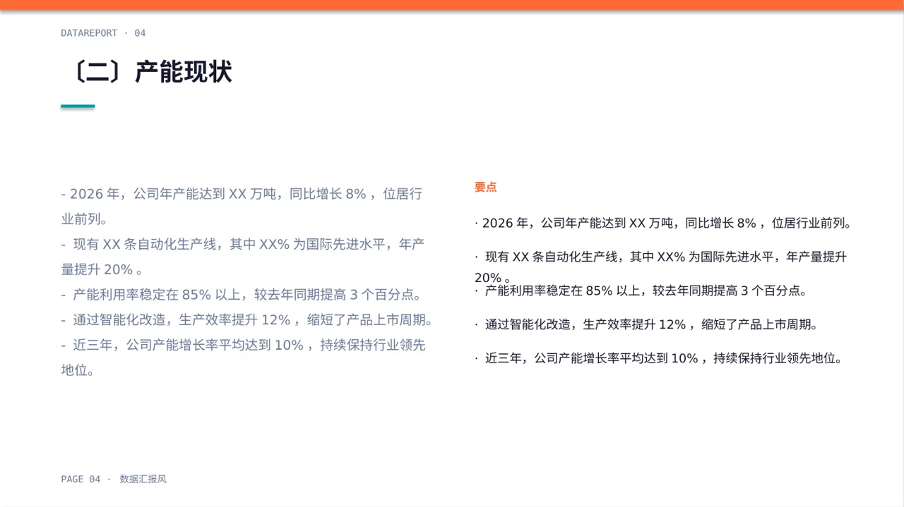 产能规模介绍宣讲模板 PPT模板 第4页预览