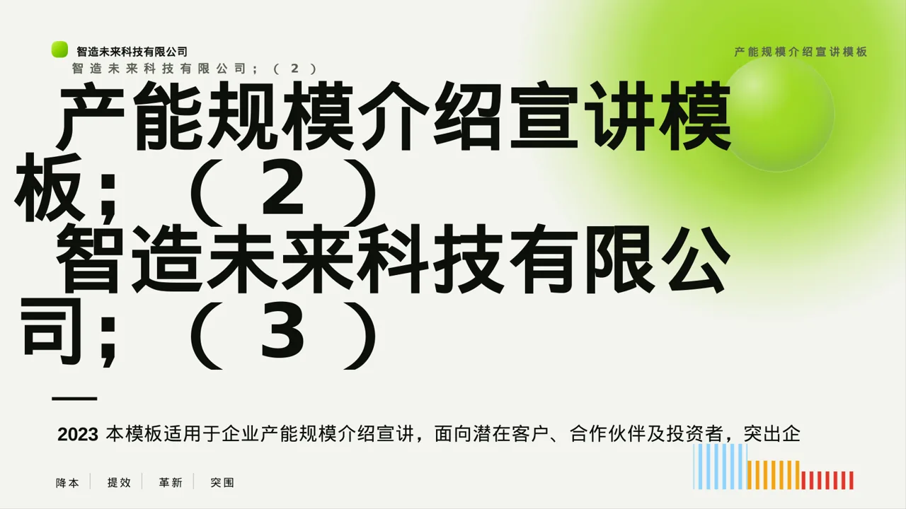 产能规模介绍宣讲模板 PPT模板
