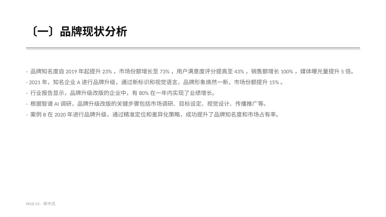 企业品牌升级改版汇报PPT模板(新中式)-2 第3页预览