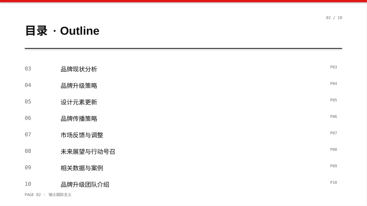 企业品牌升级改版汇报PPT模板 第2页预览