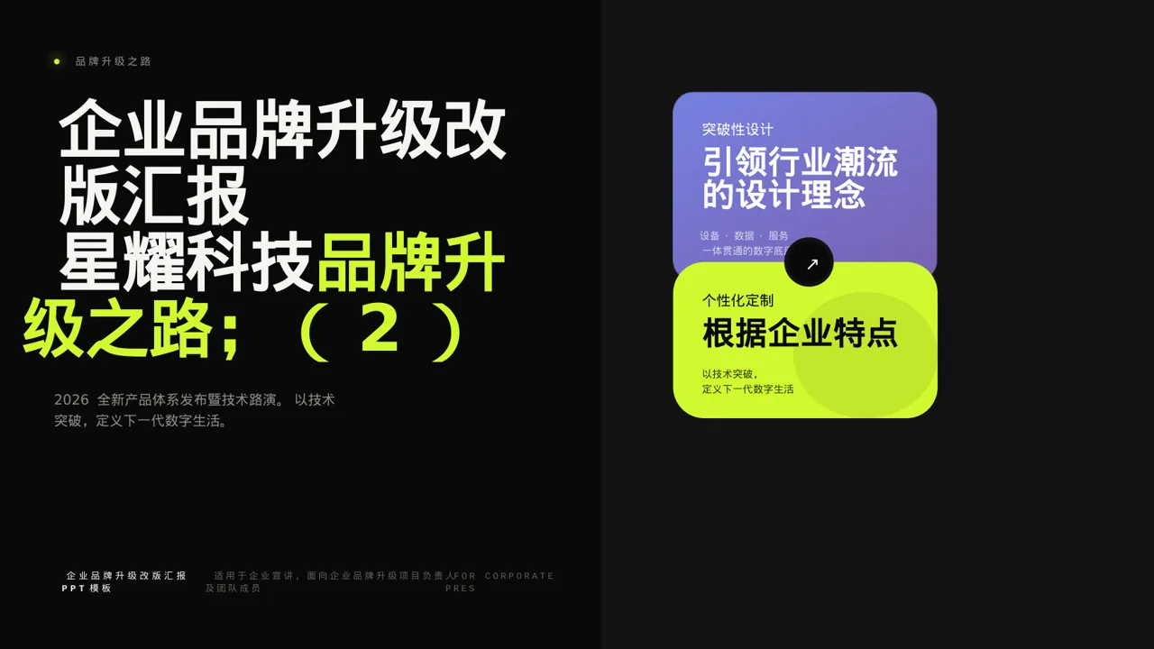企业品牌升级改版汇报PPT模板