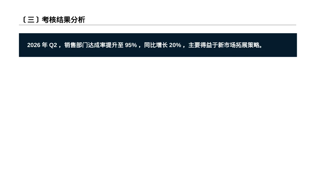 极简风各部门考核结果分析报告PPT模板 第4页预览