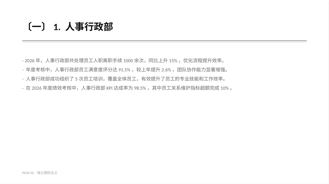 各部门考核结果分析报告PPT模板（黄蓝几何风）-2 第6页预览