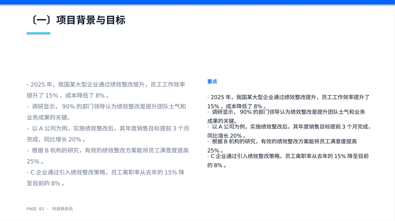 绩效整改提升实施方案PPT模板 第3页预览
