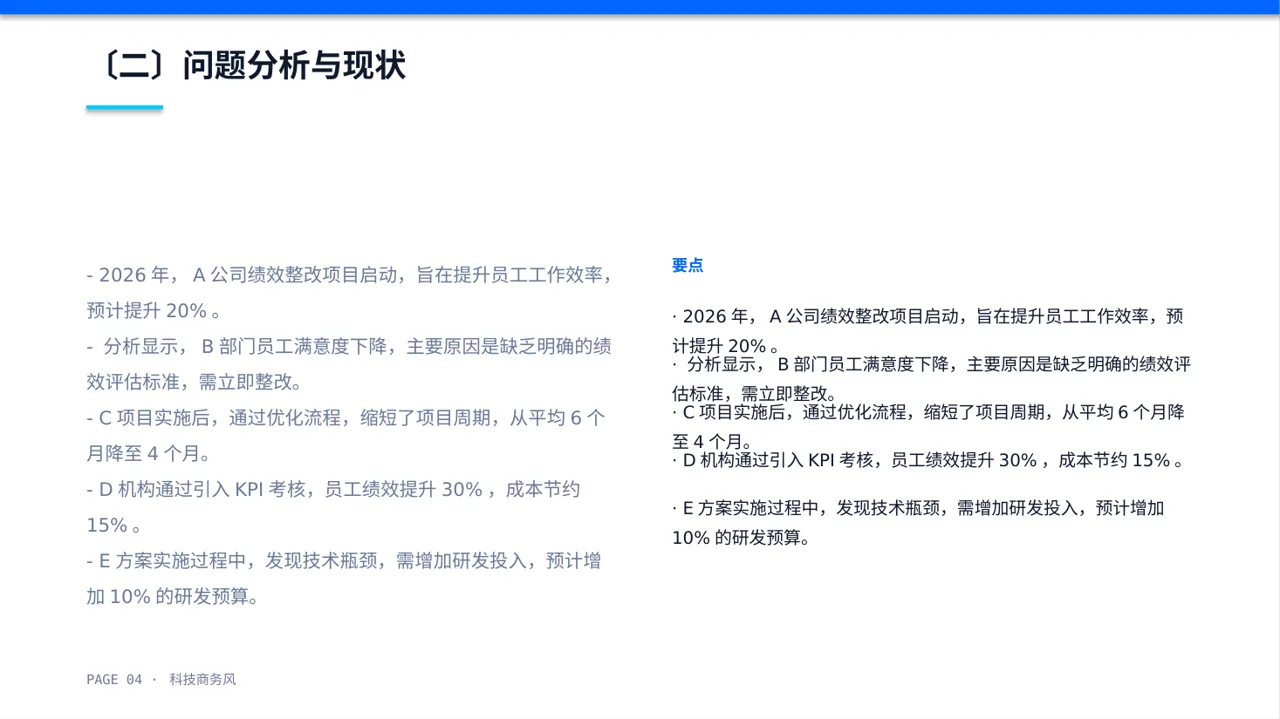 绩效整改提升实施方案PPT模板 第4页预览