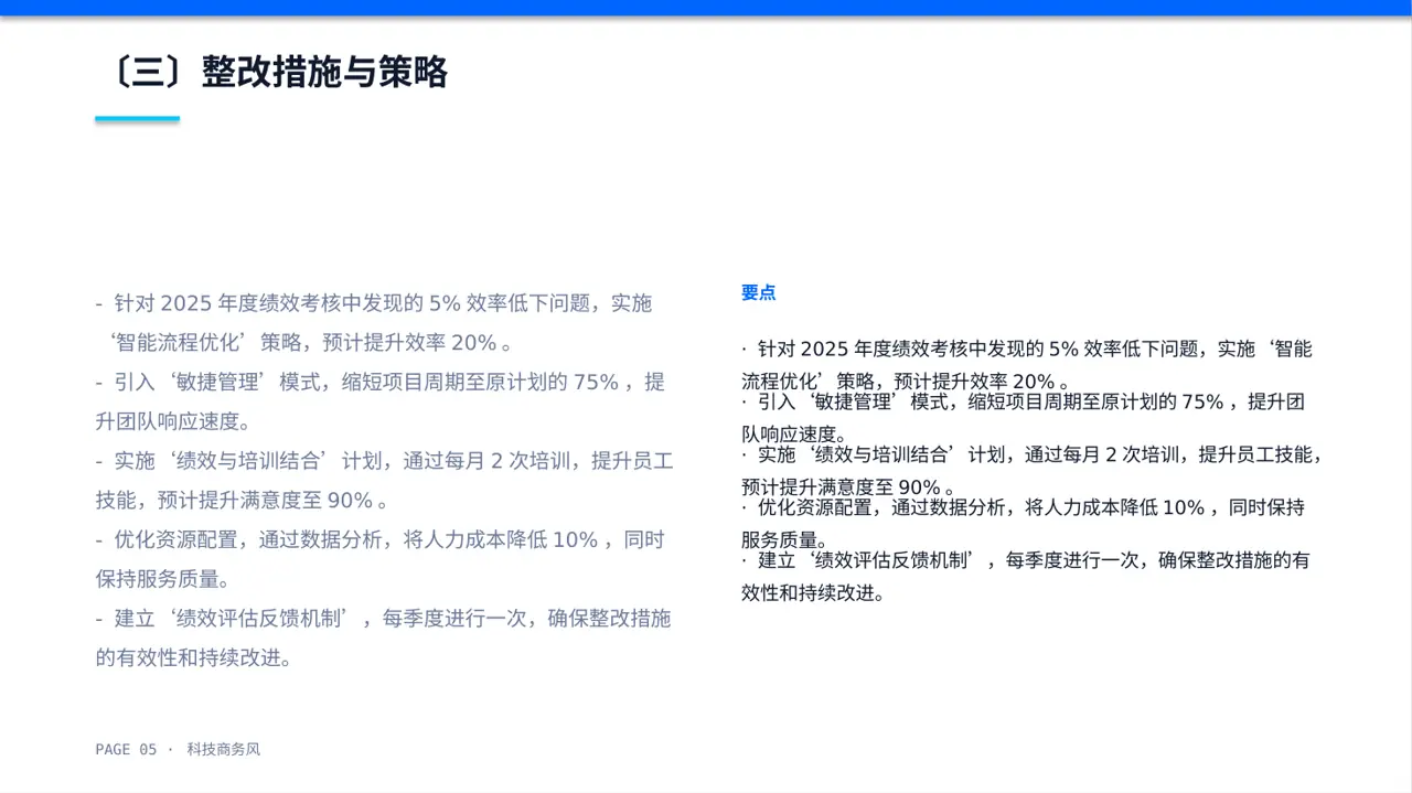 绩效整改提升实施方案PPT模板 第5页预览